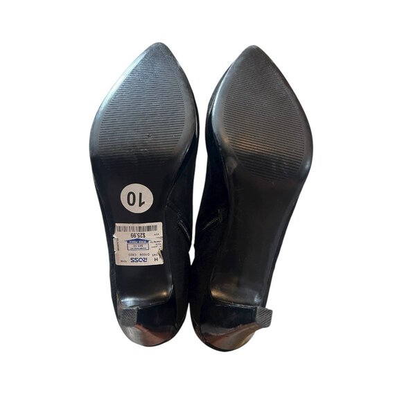 Impo Side Zip-up Mid-calf/Knee-hi Heels black Boots Santana Faux Suede Size 10m - Picture 6 of 6